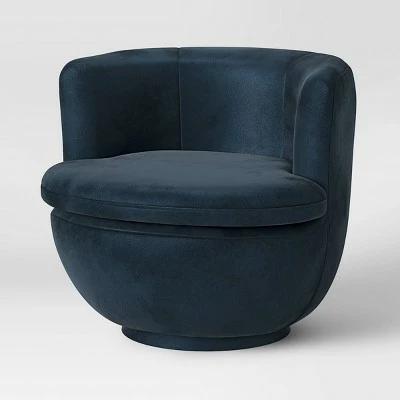 Dorton Round Swivel Barrel Chair - Project 62™ Gray Woven Fabric 8 Dorton Round Swivel Barrel Chair - Project 62™ Gray Woven Fabric - Image 6