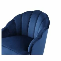 Simple Relax Velvet Wingback Accent Chair with Metal Legs in Blue -Living Room Chairs store unnamed file 9718