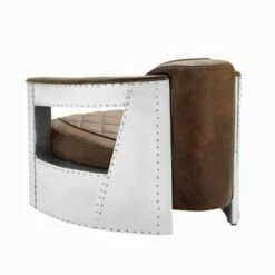 Riveted Leather Aviation Armchair Barrel Brown - HomeFare 11 Riveted Leather Aviation Armchair Barrel Brown - HomeFare -Living Room Chairs store unnamed file 9748