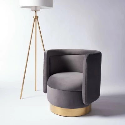 Brynlee Swivel Accent Chair - Safavieh Slate Gray/gold 3 Brynlee Swivel Accent Chair - Safavieh Slate Gray/gold