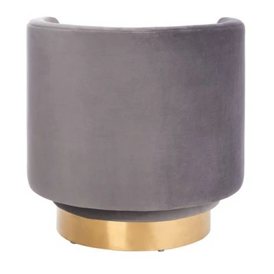 Brynlee Swivel Accent Chair - Safavieh Slate Gray/gold 6 Brynlee Swivel Accent Chair - Safavieh Slate Gray/gold - Image 4