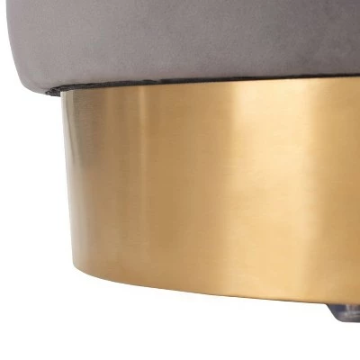 Brynlee Swivel Accent Chair - Safavieh Slate Gray/gold 9 Brynlee Swivel Accent Chair - Safavieh Slate Gray/gold - Image 7