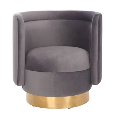 Brynlee Swivel Accent Chair - Safavieh Slate Gray/gold 10 Brynlee Swivel Accent Chair - Safavieh Slate Gray/gold - Image 8