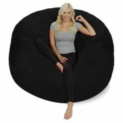 6' Huge Bean Bag Chair with Memory Foam Filling and Washable Cover - Relax Sacks Brown 24 6' Huge Bean Bag Chair with Memory Foam Filling and Washable Cover - Relax Sacks Brown -Living Room Chairs store unnamed file 9788
