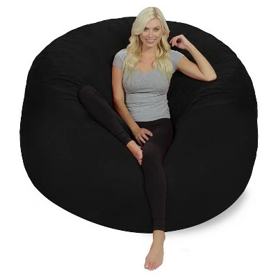 6' Huge Bean Bag Chair with Memory Foam Filling and Washable Cover - Relax Sacks Brown 10 6' Huge Bean Bag Chair with Memory Foam Filling and Washable Cover - Relax Sacks Brown - Image 9