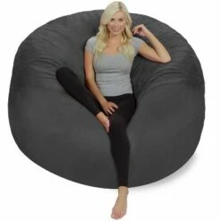 6' Huge Bean Bag Chair with Memory Foam Filling and Washable Cover - Relax Sacks Brown 26 6' Huge Bean Bag Chair with Memory Foam Filling and Washable Cover - Relax Sacks Brown -Living Room Chairs store unnamed file 9790