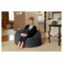 3' Kids' Bean Bag Chair with Memory Foam Filling and Washable Cover - Relax Sacks Orange -Living Room Chairs store unnamed file 9808