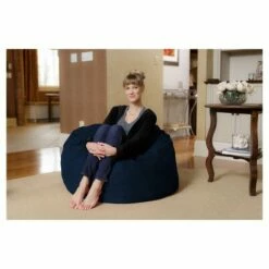 3' Kids' Bean Bag Chair with Memory Foam Filling and Washable Cover - Relax Sacks Orange -Living Room Chairs store unnamed file 9810