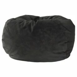 Gold Medal Bean Bags Micro-Fiber Suede Bean Bag Chair - Gold Medal Black
