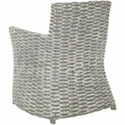 Cabana Rattan Arm Chair - Grey White Wash - Safavieh -Living Room Chairs store unnamed file 983