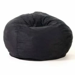 Madison Faux Suede Beanbag 5' - Christopher Knight Home Black -Living Room Chairs store unnamed file 9835