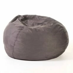 Madison Faux Suede Beanbag 5' - Christopher Knight Home Black -Living Room Chairs store unnamed file 9840