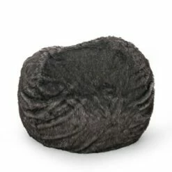 52" Schley Modern Glam Short Faux Fur Bean Bag - Christopher Knight Home White -Living Room Chairs store unnamed file 9859