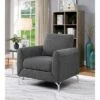 Gannet Rounded Padded Arms Chair Gray - miBasics