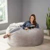 4' Arnside Glam Velvet Quilt Pattern Beanbag - Christopher Knight Home Charcoal -Living Room Chairs store unnamed file 9870