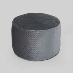 4' Arnside Glam Velvet Quilt Pattern Beanbag - Christopher Knight Home Charcoal -Living Room Chairs store unnamed file 9876