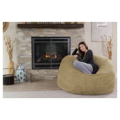 5' Large Bean Bag Chair with Memory Foam Filling and Washable Cover - Relax Sacks Charcoal 5 5' Large Bean Bag Chair with Memory Foam Filling and Washable Cover - Relax Sacks Charcoal - Image 3