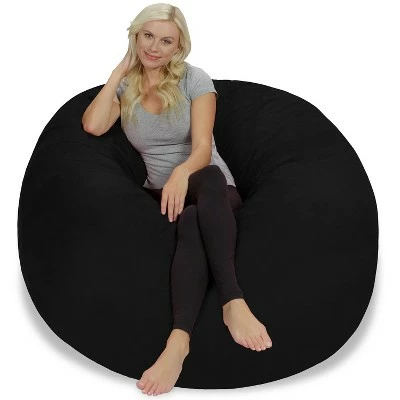 5' Large Bean Bag Chair with Memory Foam Filling and Washable Cover - Relax Sacks Charcoal 9 5' Large Bean Bag Chair with Memory Foam Filling and Washable Cover - Relax Sacks Charcoal - Image 7
