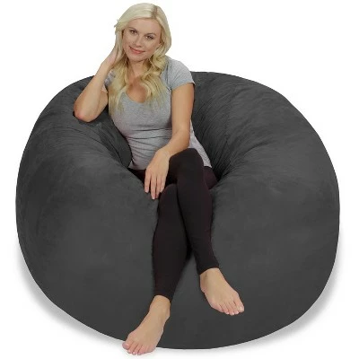 5' Large Bean Bag Chair with Memory Foam Filling and Washable Cover - Relax Sacks Charcoal 11 5' Large Bean Bag Chair with Memory Foam Filling and Washable Cover - Relax Sacks Charcoal - Image 9