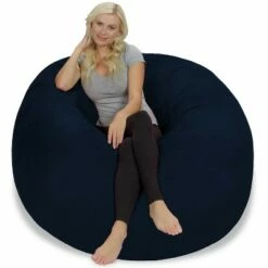 5' Large Bean Bag Chair with Memory Foam Filling and Washable Cover - Relax Sacks Charcoal 30 5' Large Bean Bag Chair with Memory Foam Filling and Washable Cover - Relax Sacks Charcoal -Living Room Chairs store unnamed file 9898