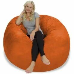 5' Large Bean Bag Chair with Memory Foam Filling and Washable Cover - Relax Sacks Charcoal 33 5' Large Bean Bag Chair with Memory Foam Filling and Washable Cover - Relax Sacks Charcoal -Living Room Chairs store unnamed file 9901
