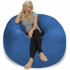 5' Large Bean Bag Chair with Memory Foam Filling and Washable Cover - Relax Sacks Charcoal 34 5' Large Bean Bag Chair with Memory Foam Filling and Washable Cover - Relax Sacks Charcoal -Living Room Chairs store unnamed file 9902