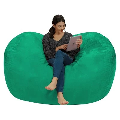 6' Large Bean Bag Lounger with Memory Foam Filling and Washable Cover - Relax Sacks Blue 22 6' Large Bean Bag Lounger with Memory Foam Filling and Washable Cover - Relax Sacks Blue - Image 20